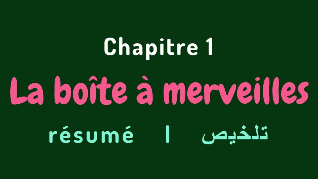 La boîte à merveilles Résumés (Chapitre 1)
