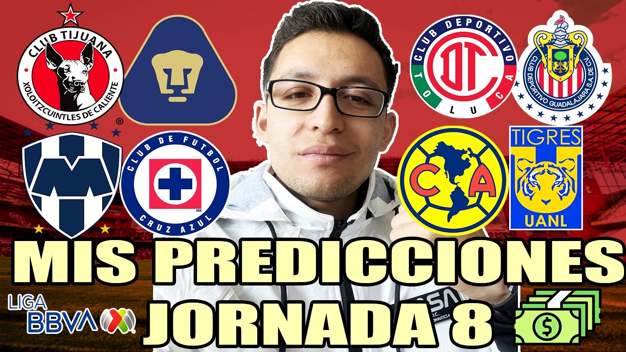 MIS PREDICCIONES JORNADA 8 | CLAUSURA 2026 | APUESTAS DEPORTIVAS | MARAVI11ADEFUTBOL