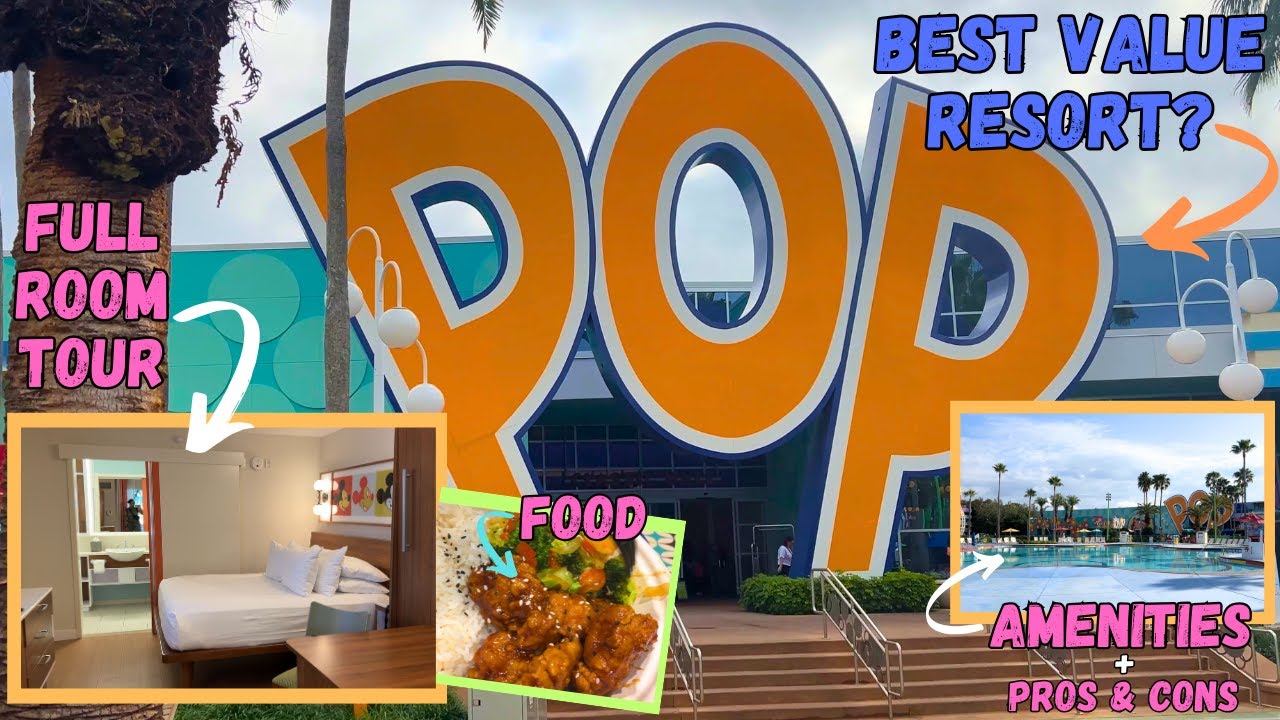 Our Stay at Disney's Pop Century Resort, Full Room Tour, Amenities & Food Court Options