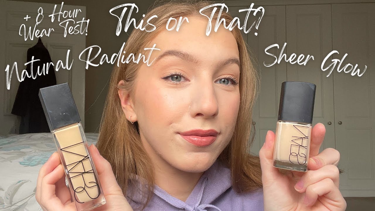NARS Sheer Glow vs. Natural Radiant Longwear Foundation 🖤 | Side by Side Comparison + Wear Test