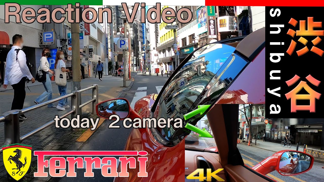 Reaction Video Ferrari458 in Tokyo SHIBUYA Scramble Crossing