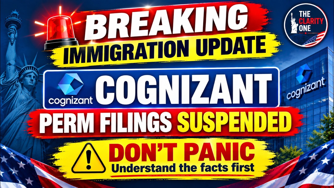 🚨Cognizant Immigration Trouble? PERM Suspended &mdash; What H-1B Workers Need to Know 🚨