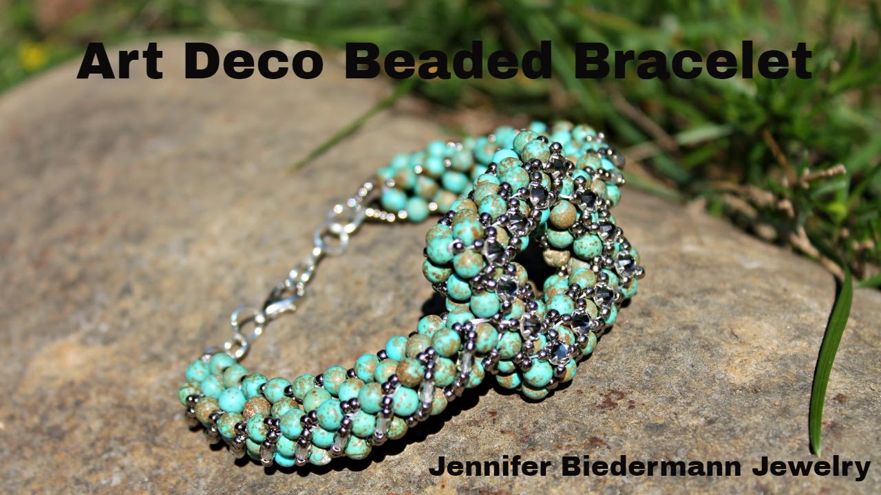 Art Deco CRAW beaded bracelet