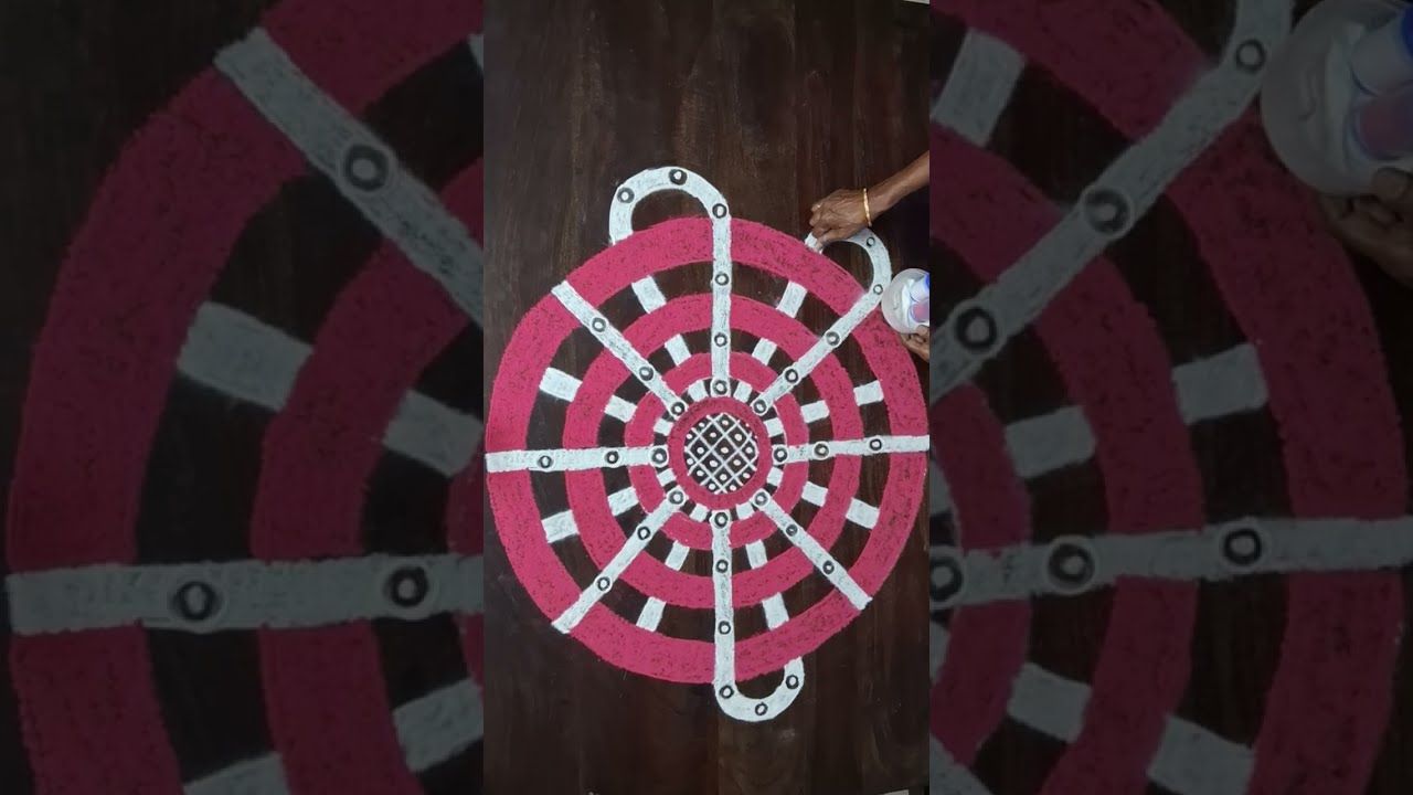 Holy special kolam Freehand kolam #trendingkolam #creativerangoli #geometricalrangoli #indianart