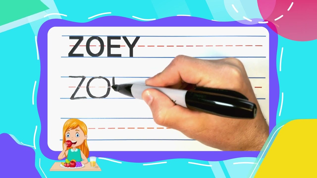 How To Write ZOEY | Write With Me! -- FOR KIDS