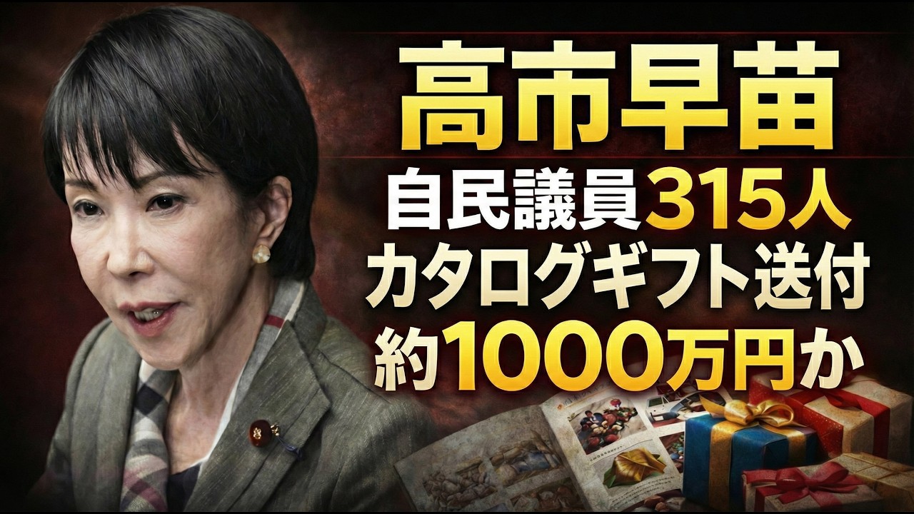 高市内閣に早速不祥事勃発！自民当選315人の議員にカタログギフト送る。元博報堂作家本間龍さんと一月万冊