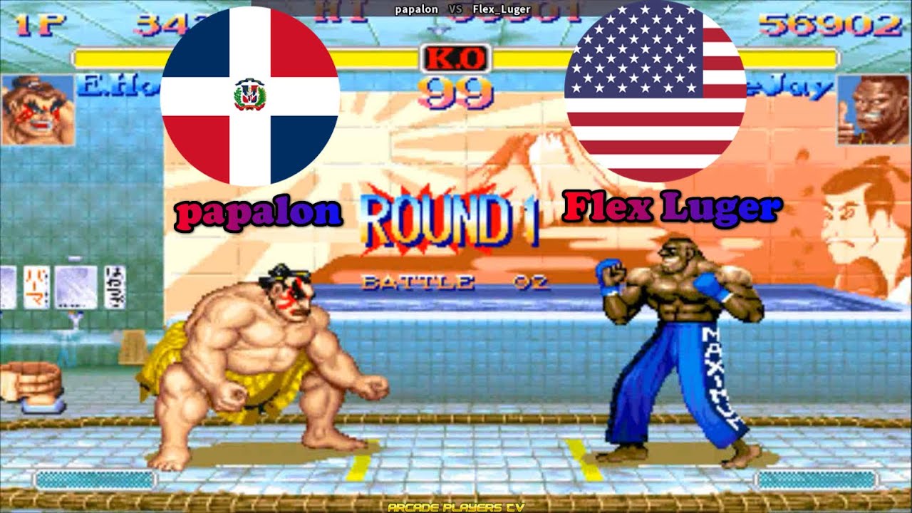 Super Street Fighter 2 Turbo ➤ papalon (DO) vs Flex Luger (Usa) 슈퍼 스트리트 파이터 2 터보