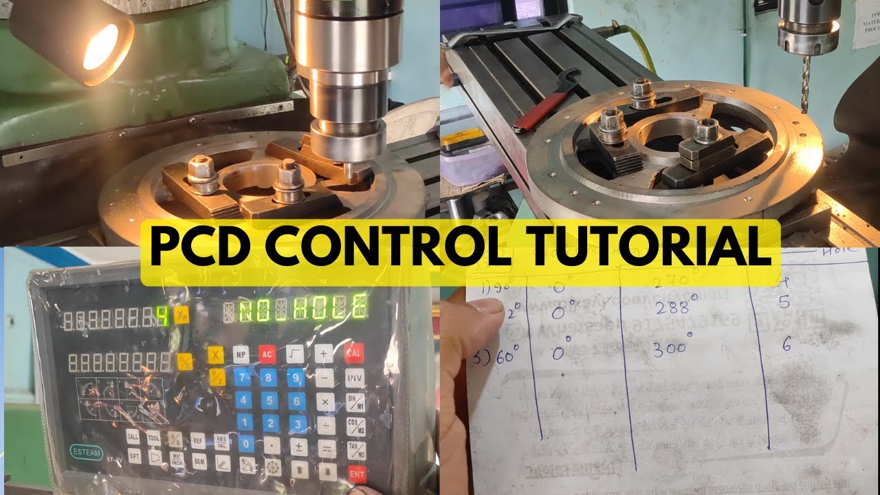 Milling machine tutorial. M1TR machine tutorial on setting up PCD. ESTEEM MACHINE