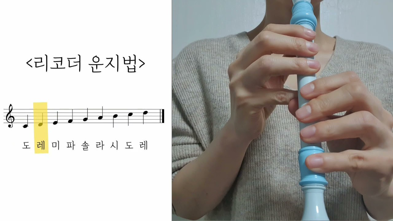 리코더 운지 연습 / 거울 모드