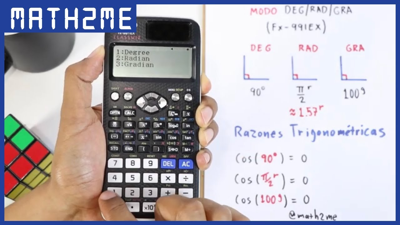 Modo DEG/RAD/GRAD de una calculadora científica | Classwiz + Fx-82MS