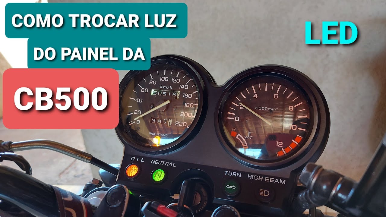 Como trocar lâmpada do painel da CB 500
