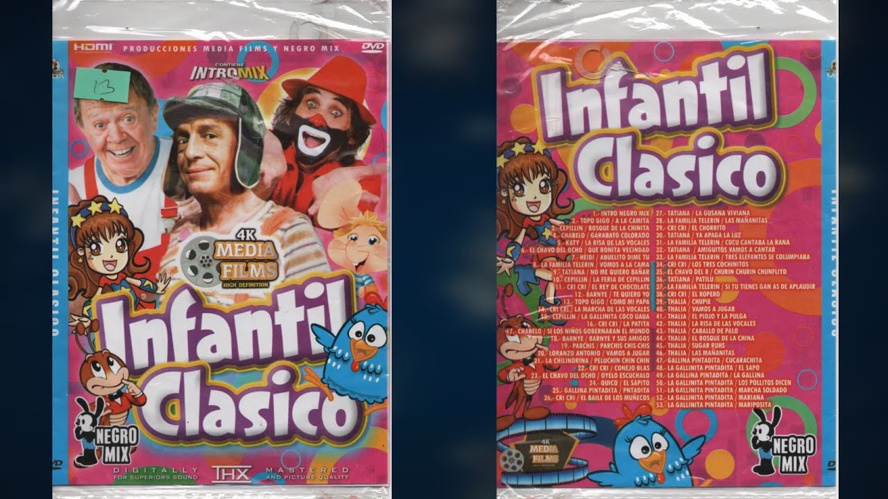 DVD 💿🦜 Producciones Negro Mix 🌑  - Infantil Clásico 2025