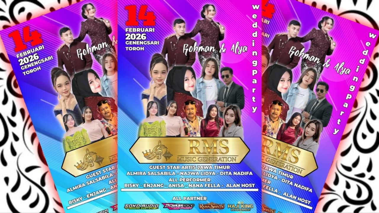🔴#LIVE 'RMS MUSIC | WEDDING PARTY '' ROHMAN & ALYA '' |GENENGSARI - TOROH,14 FEBRUARI 2026