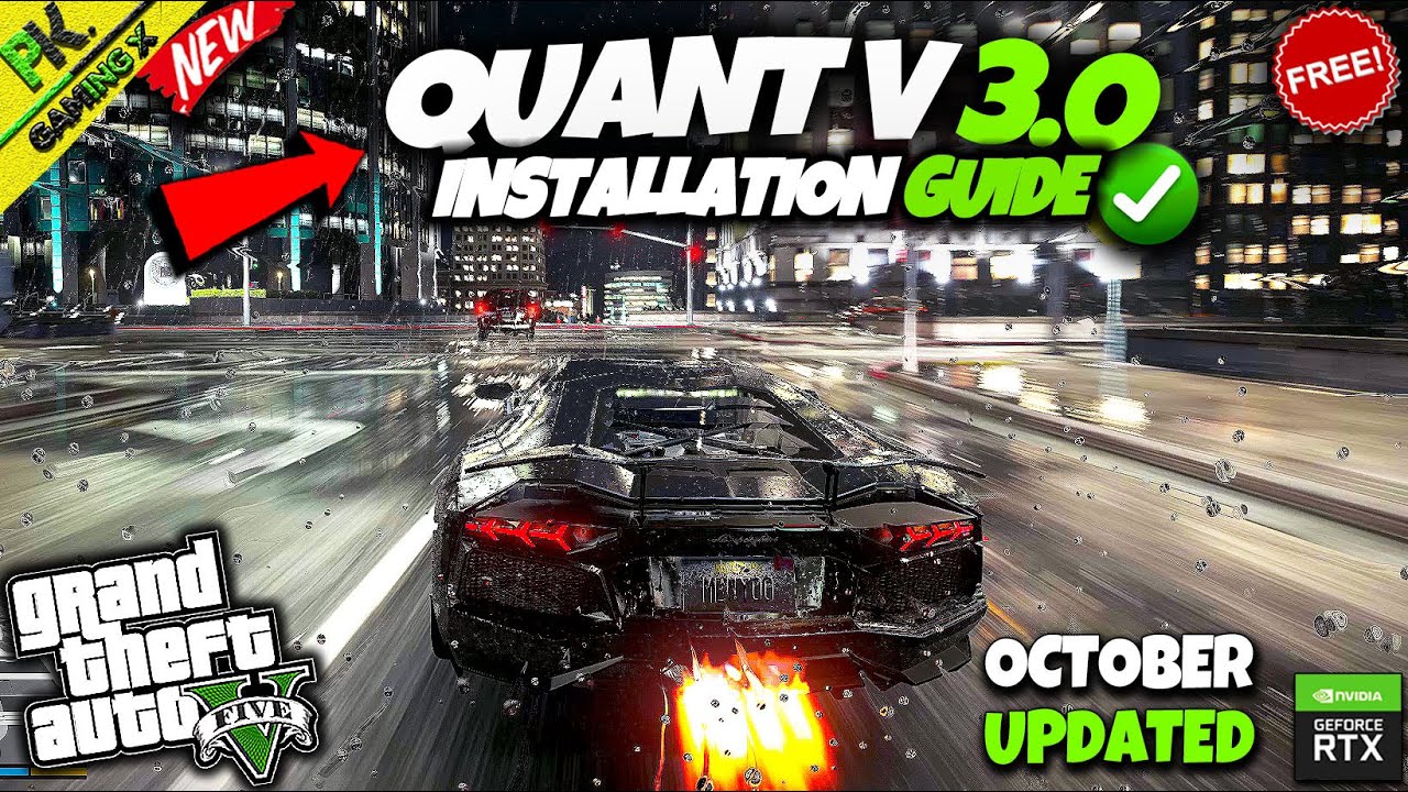 How To Install QuantV 3.0 Graphics Mod In GTA 5 || October 2025 Updated || Quant V Mod for Free!!😍