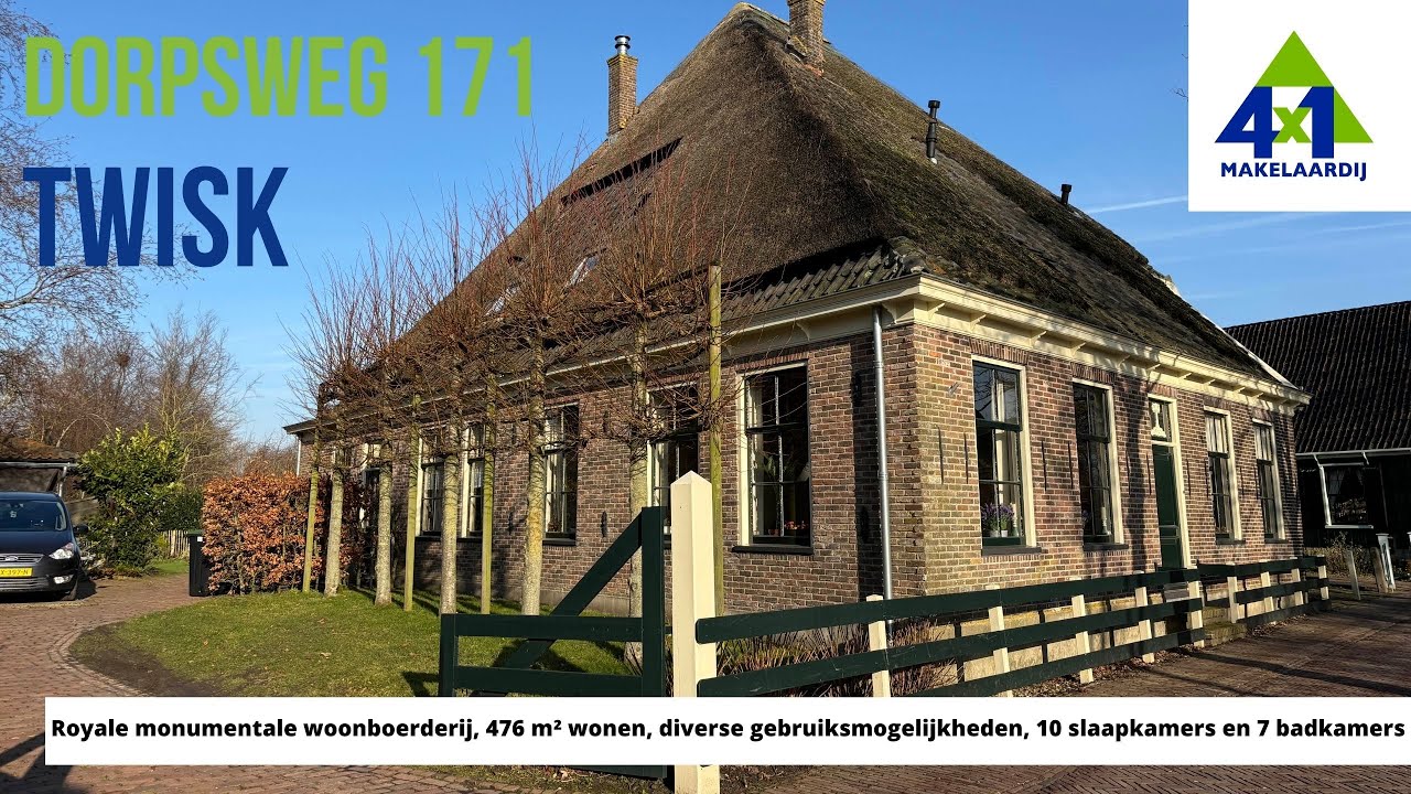 Royale monumentale woonboerderij | Dorpsweg 171 | Woningaanbod Twisk | 4x1 Makelaardij