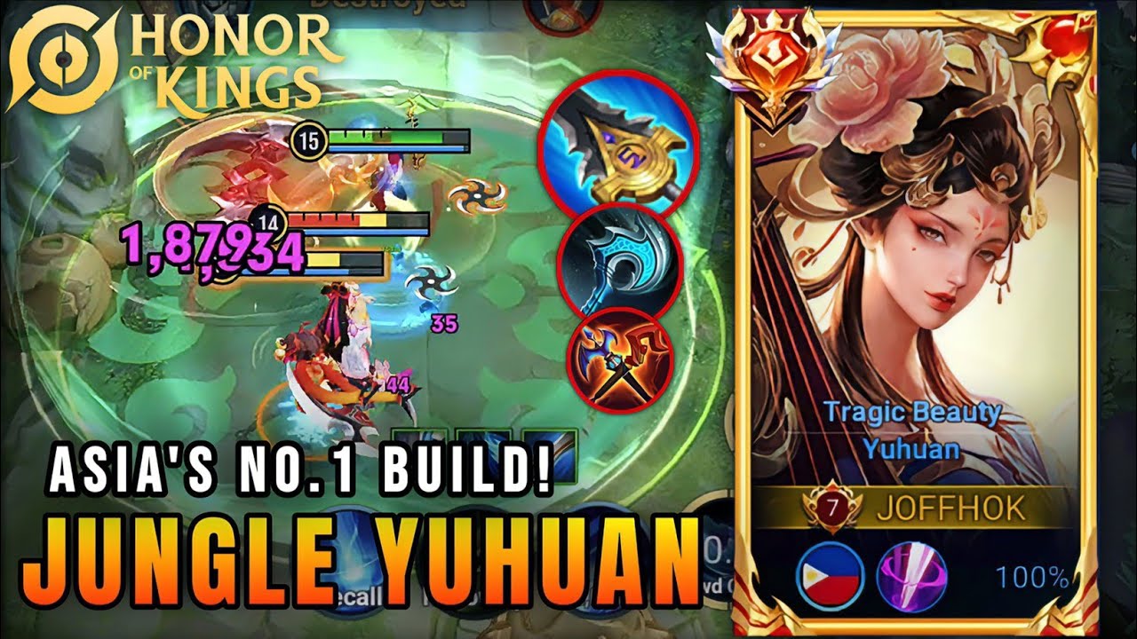 Unreal Yuhuan! Epic Jungle Role Gameplay in Honor of Kings | Best Yuhuan Build!
