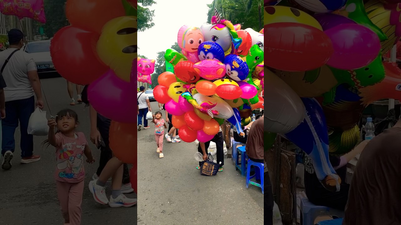 Mainan balon ulang tahun Hello Kitty dan tongkat gelembung Bubble Stick