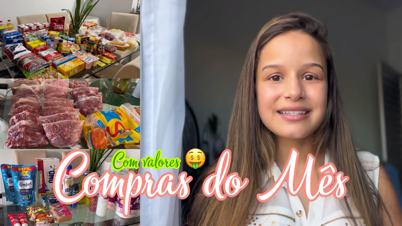 COMPRAS DO MÊS COM VALORES 🤑🛒 | COMO ORGANIZAR AS CARNES PARA O MÊS 🥩 | ESTOU DE VOLTA 🥰