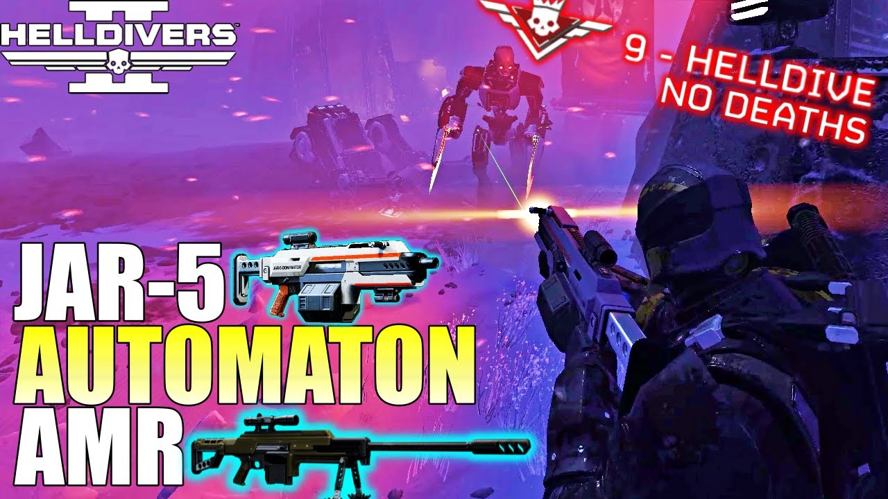 Helldivers 2 - JAR-5 Dominator Gameplay on Automaton (No commentary, Max difficulty, No deaths)