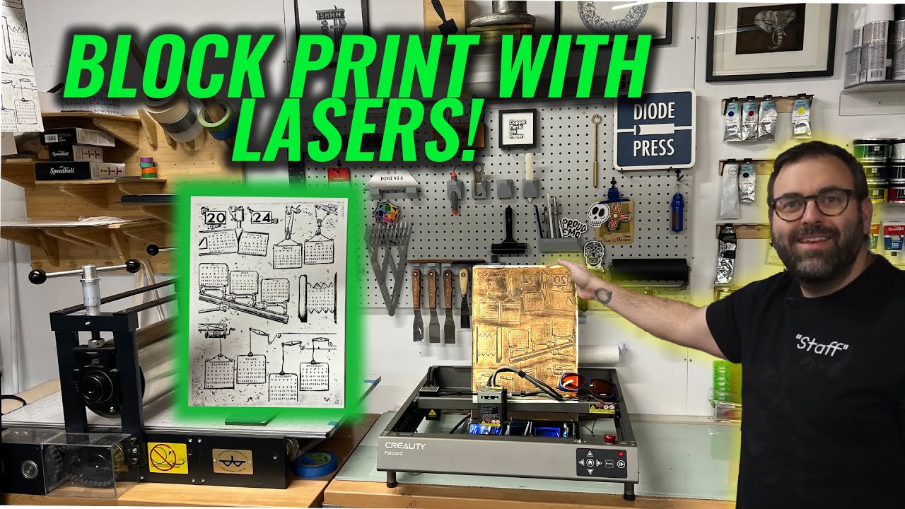 How to make a Woodcut Block Print using a Laser Engraver: The 2024 Calendar project
