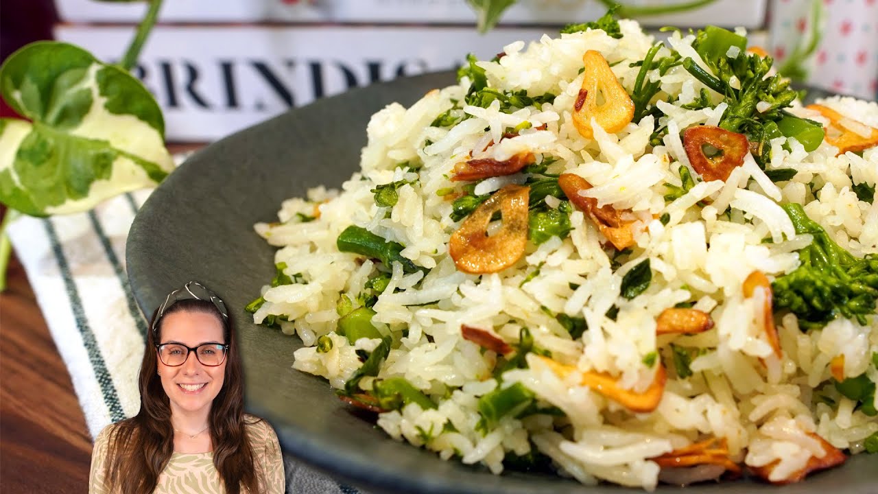 OLHA QUE DELÍCIA ESSE ARROZ COM ALHO E BROCOLIS, TODO MUNDO VAI AMAR!
