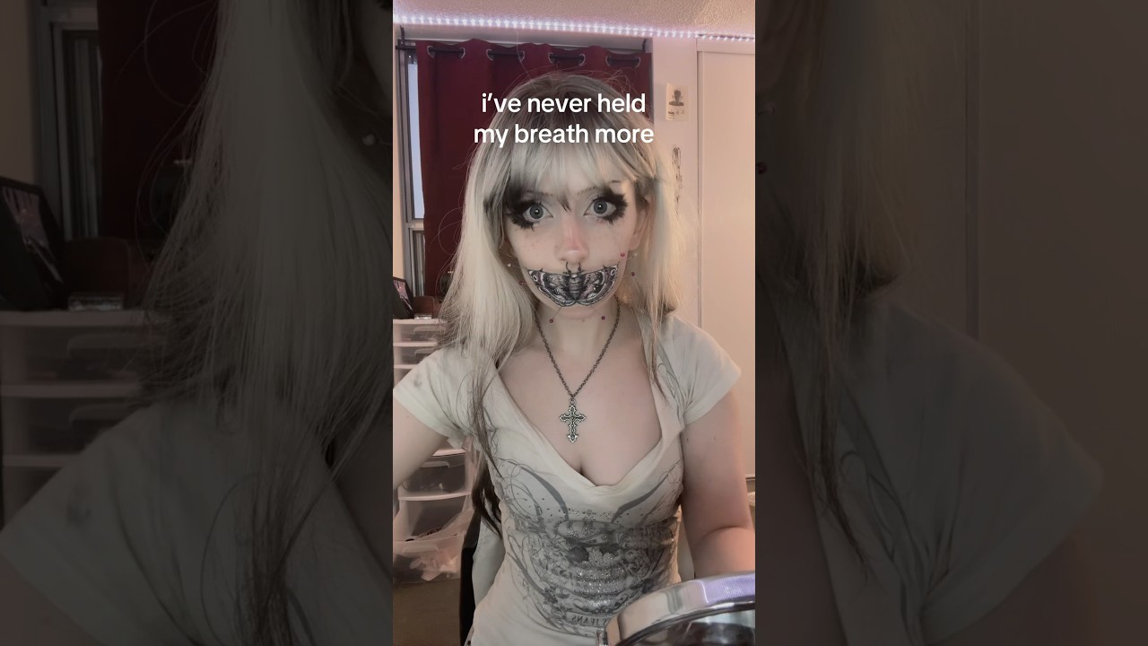 holding my breath watching this #shorts #makeup #makeuptutorial #alternative #goth #cosplay #egirl