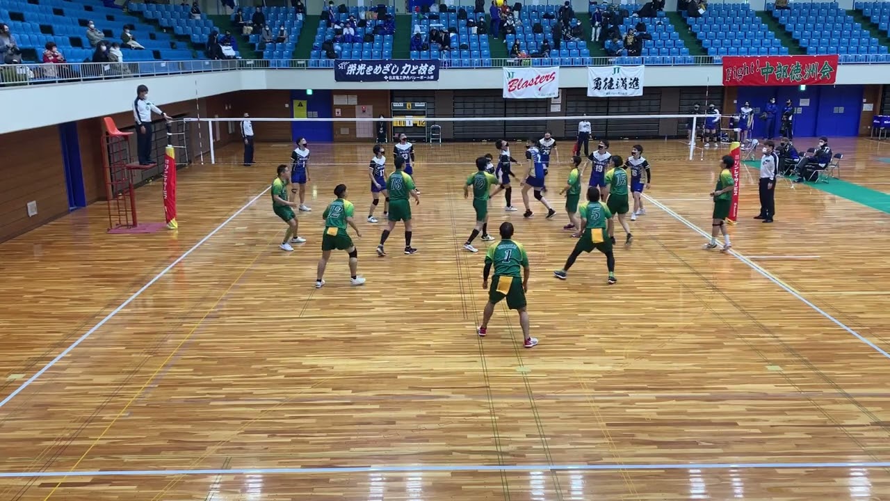 9人制バレーボールトップリーグ　住友電工VS中部徳洲会１セット目