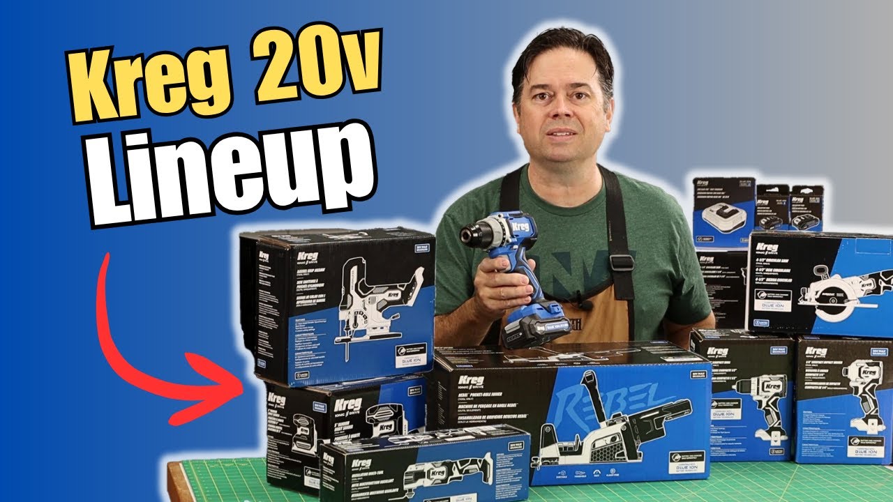 Kreg 20v Ultimate Cordless Tool Roundup - Including the Rebel Pocket Hole Machine, Drills and Router