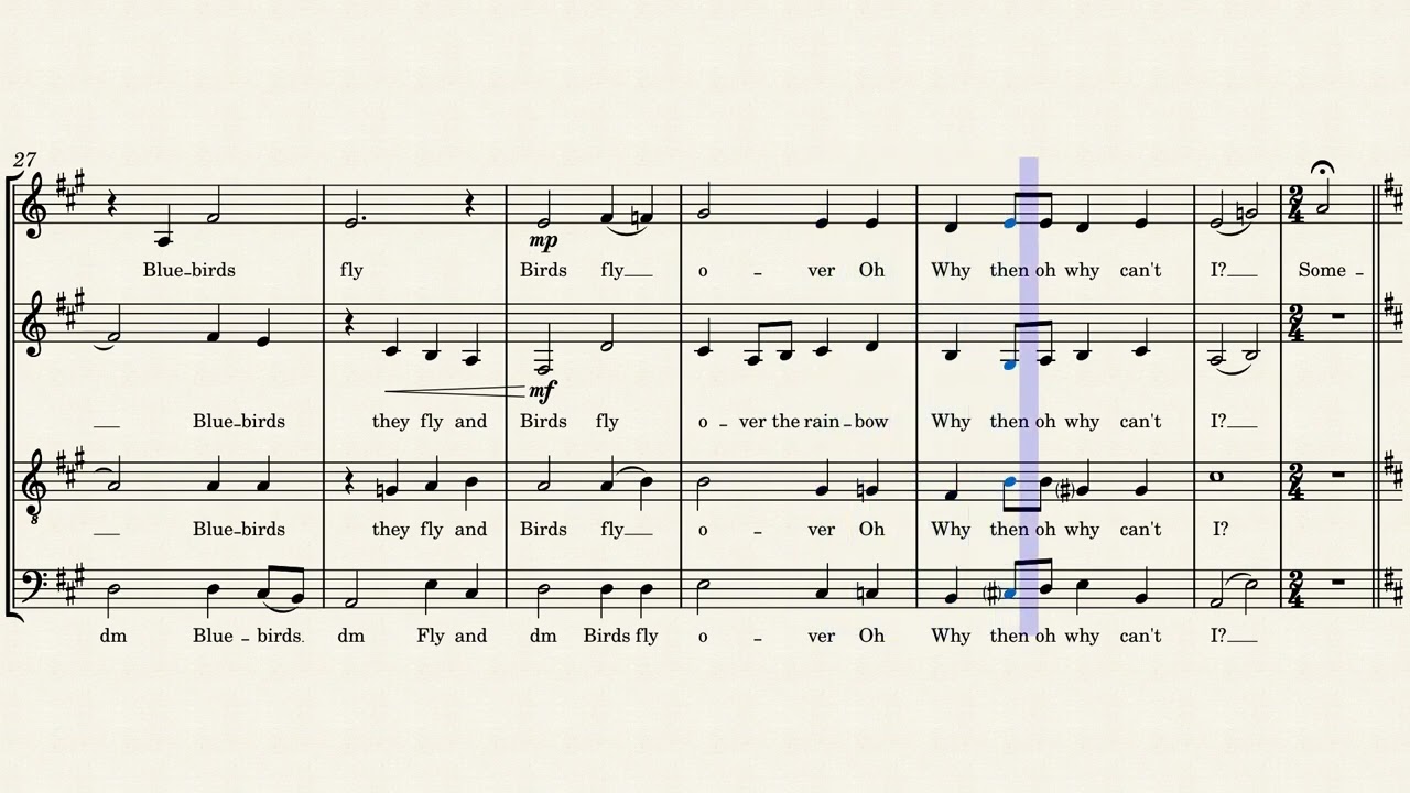 (Somewhere) Over the Rainbow (SATB A Capella)