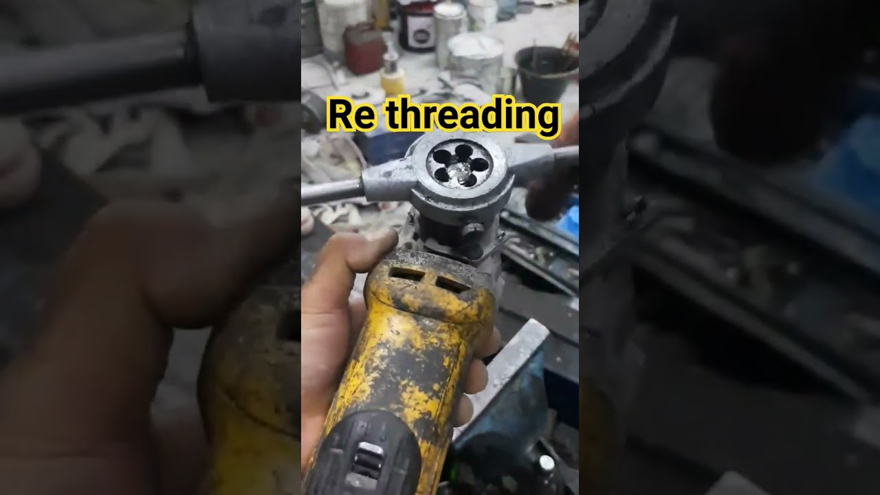 Re threading method #guide #thread #solution #grinder #tools #electrician