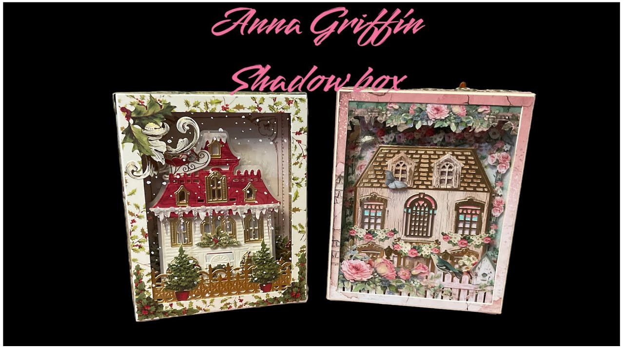 Christmas Anna Griffin Shadow box @teatimendolls @annagriffinvideos