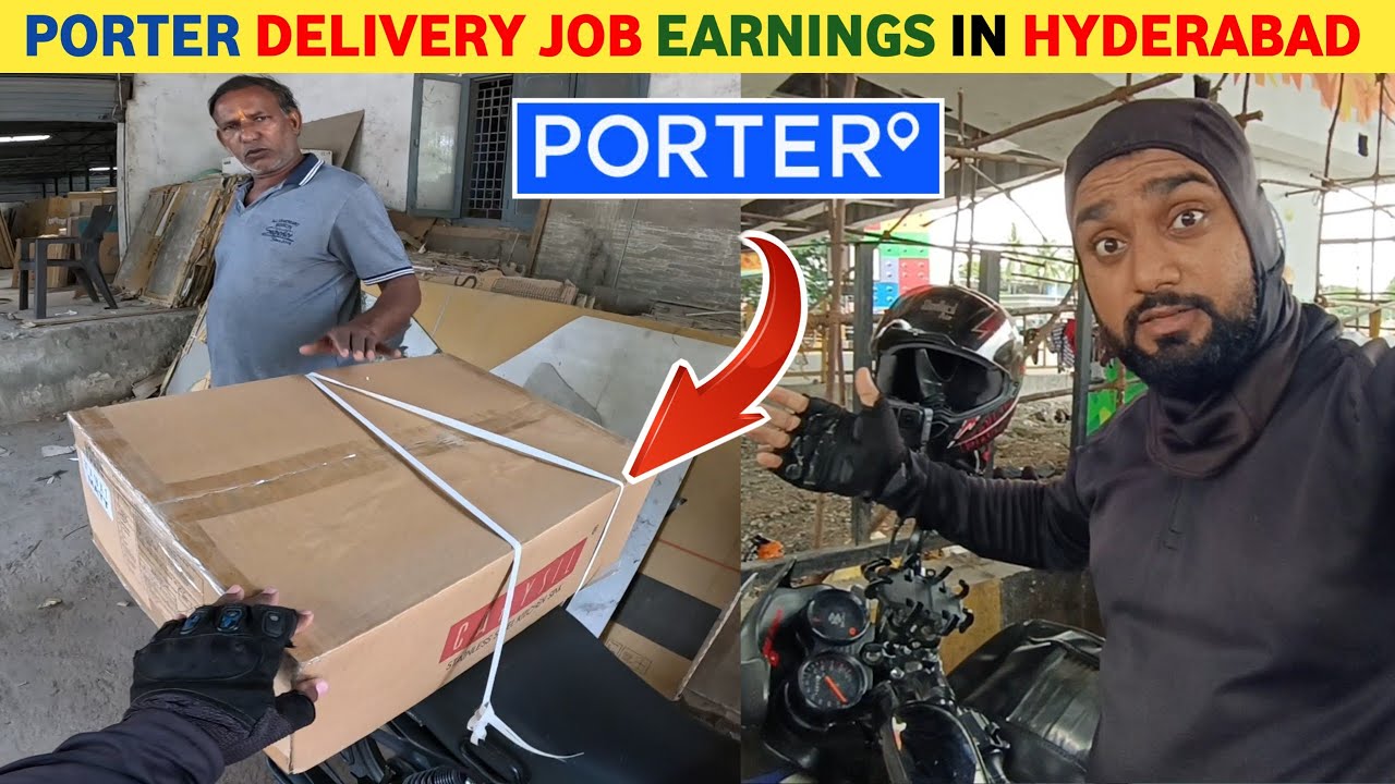 Porter Delivery Job Earnings in Hyderabad | Delivery Boy Earning | Indian Rider Azaad #deliveryjob 