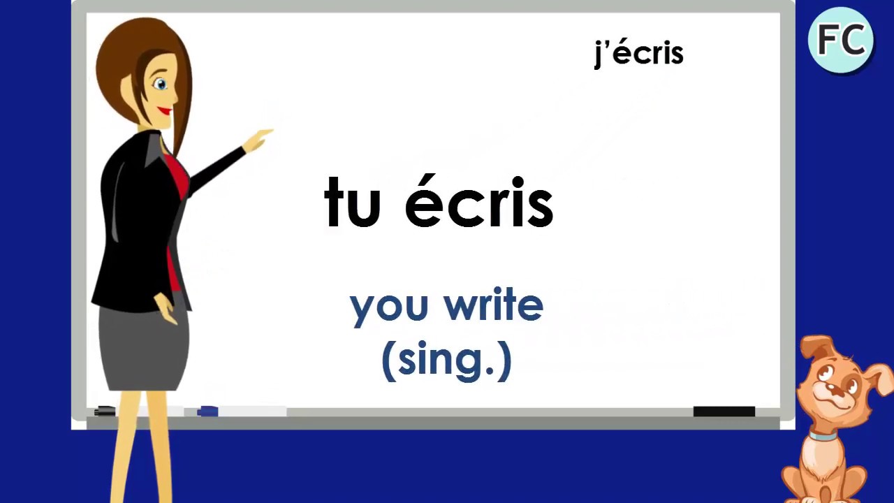 Le Verbe Écrire au Présent - To Write Present Tense - French Conjugation