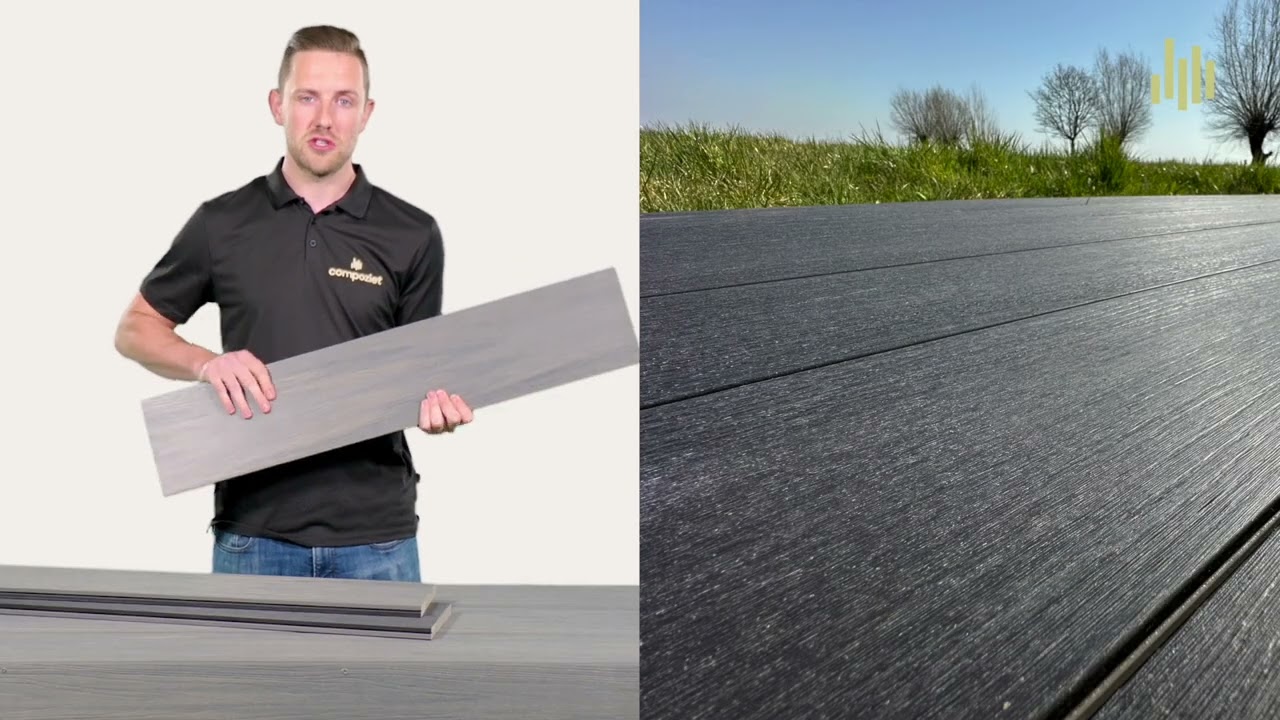 Composiet Vlonderplank Massief Grijs/Zwart - Natuurlijk, oersterk &eacute;n duurzaam