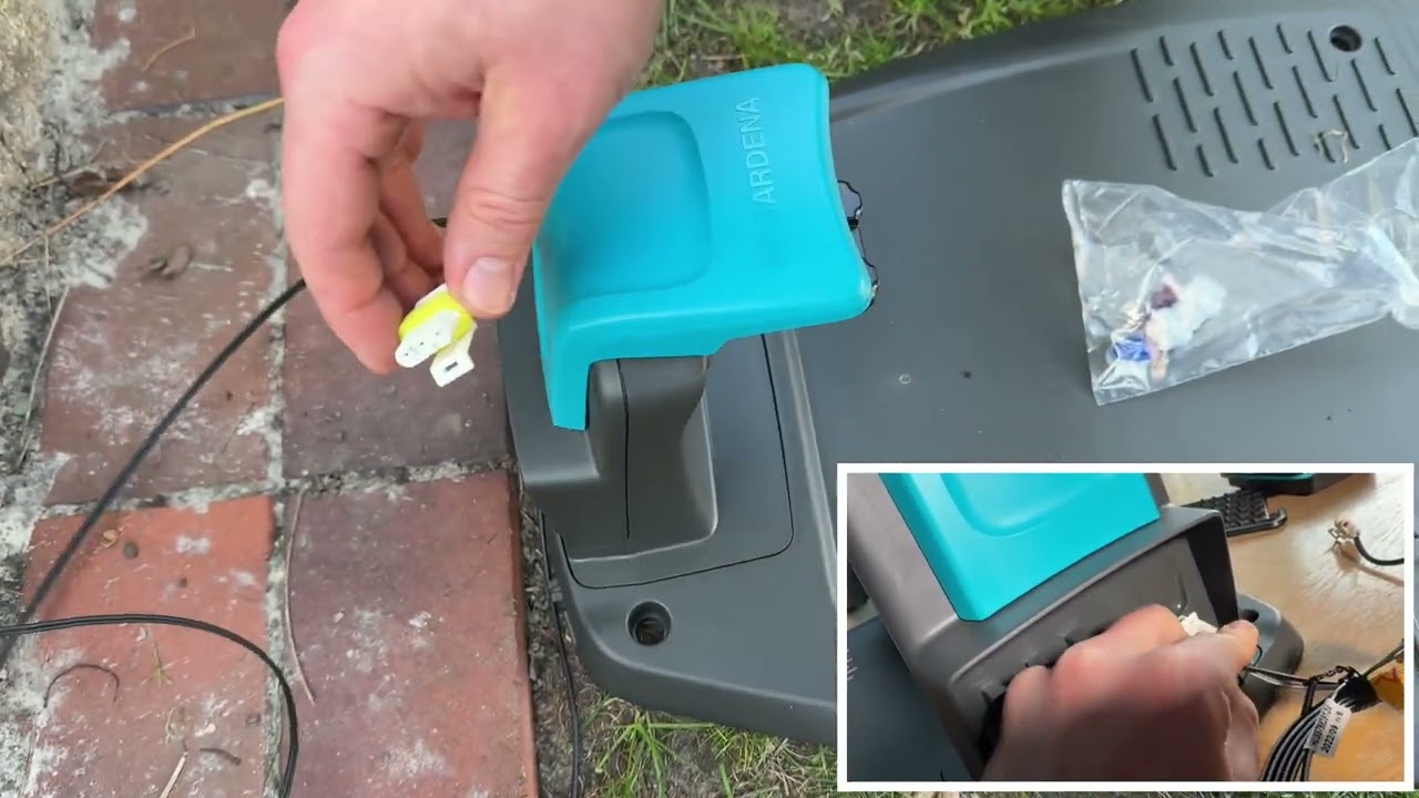 How to connect the guid wire and boundary wire to the charging station Gardena SILENO DIY