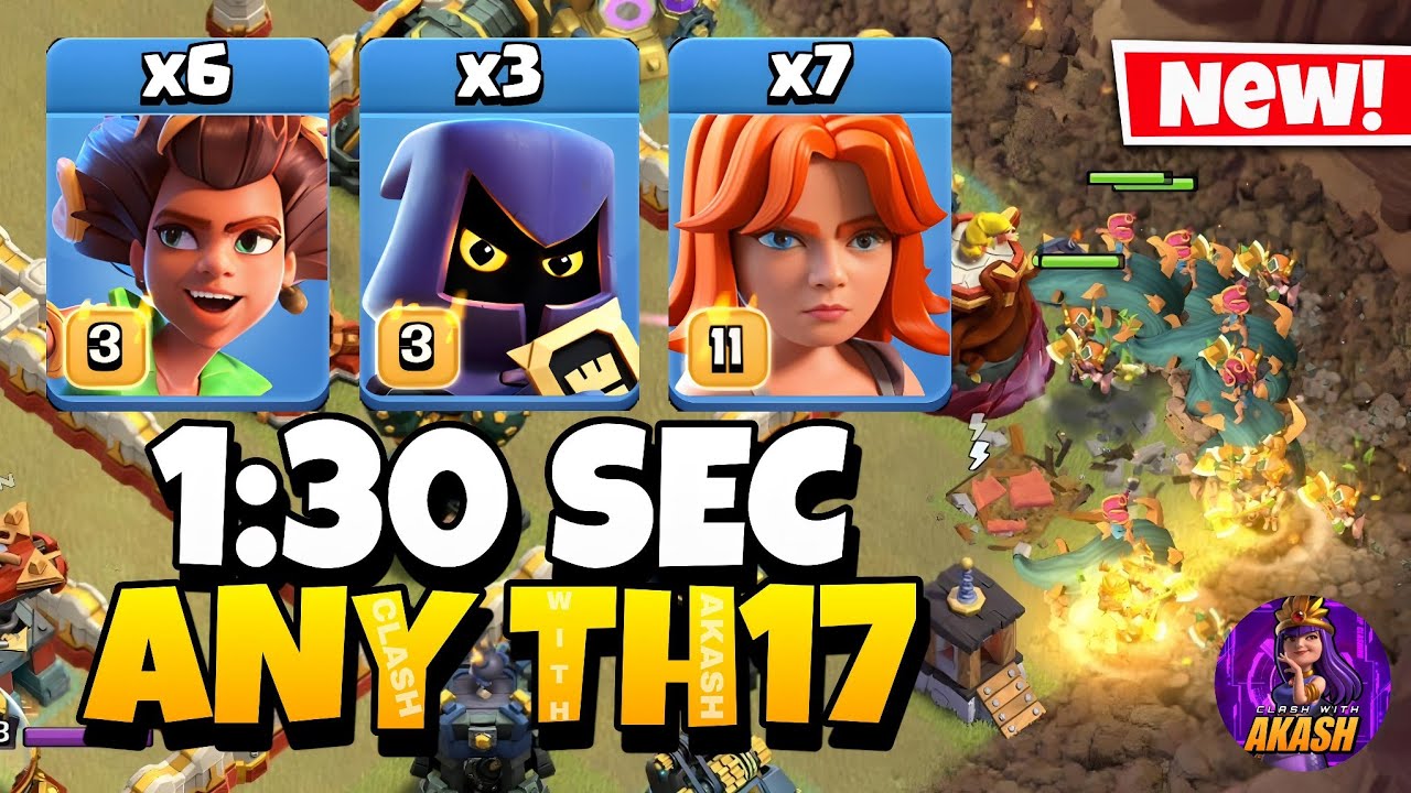 Epic Strategy! TH17 Root Rider Valkyrie Attack Strategy | Best TH17 Attack Strategy (Clash of Clans)