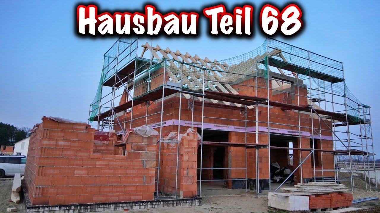 Hausbau Teil 68! (Dachstuhl wird gesetzt) ElektroM