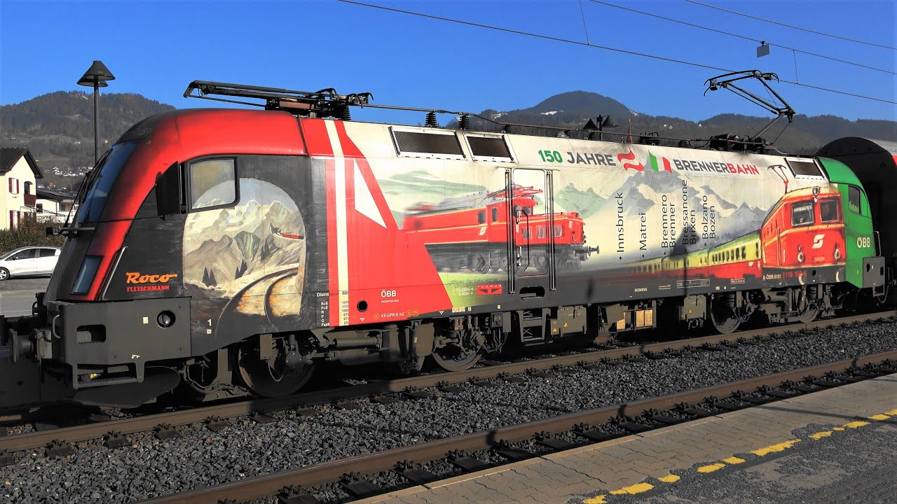 Bahnhof Rankweil: 60 Jahre ROCO-Lok, 150 Jahre Brennerbahn-Lok, G&uuml;terzug m. Dreifachtraktion u.a.