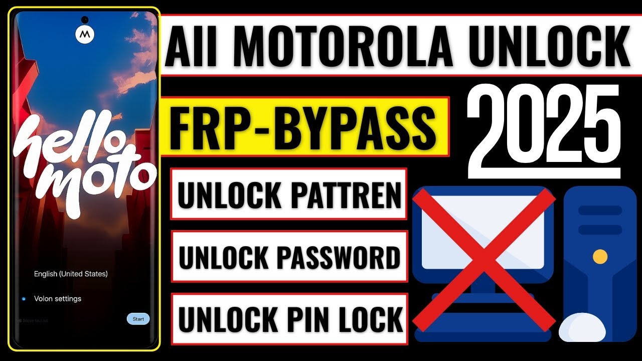 ✅ How To Unlock Any Moto/Motorola Phone 2025 &mdash; PIN, Pattern & Password + FRP Bypass | No PC