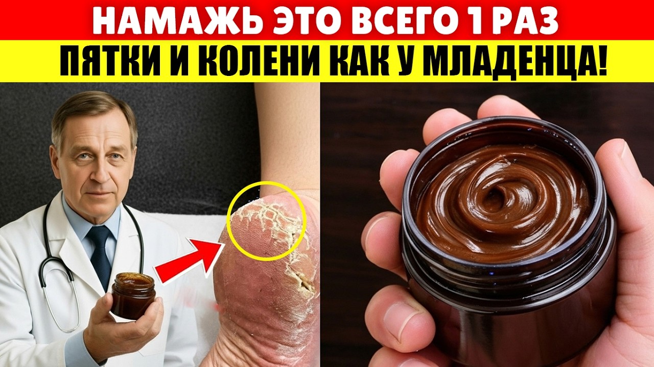 Устраняет трещины, боль, артроз, увлажняет. Пятки и колени — белые и гладкие