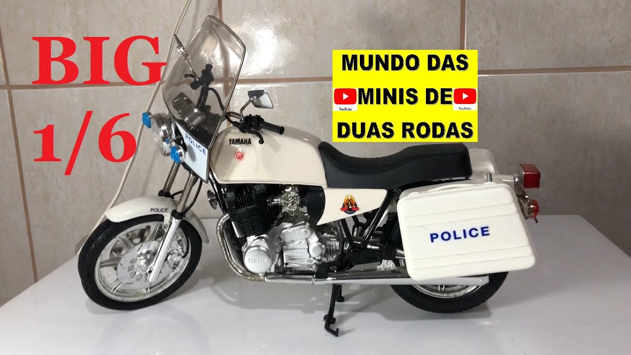 Miniatura Moto YAMAHA POLICE -  Escala 1:6 - Super Bike Guiloy. (Vídeo 1/2)