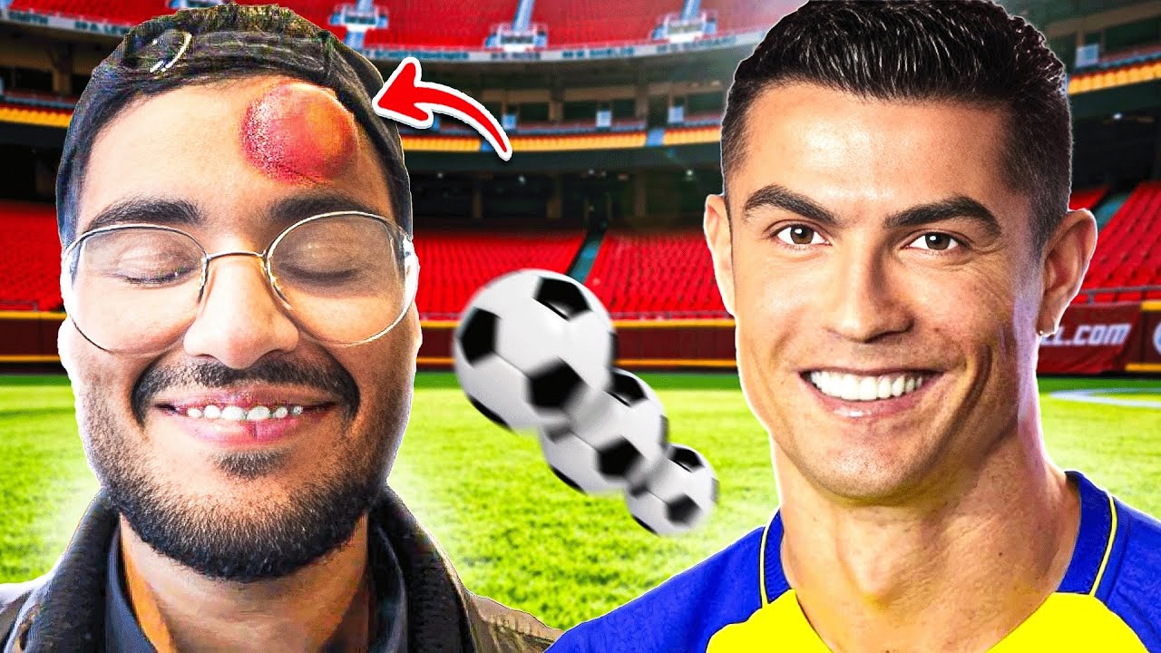 رونالدو شات الكورة علي وسبب لي اصابة !!!!