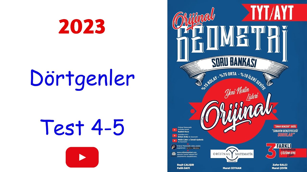 Orijinal geometri dörtgenler test 4, test 5