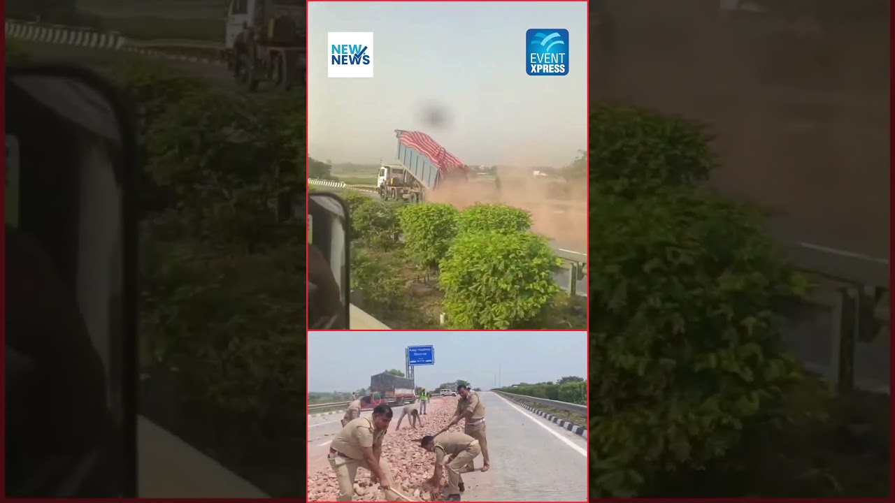 Dumper Driver Dumps Stones On Highway To Escape!