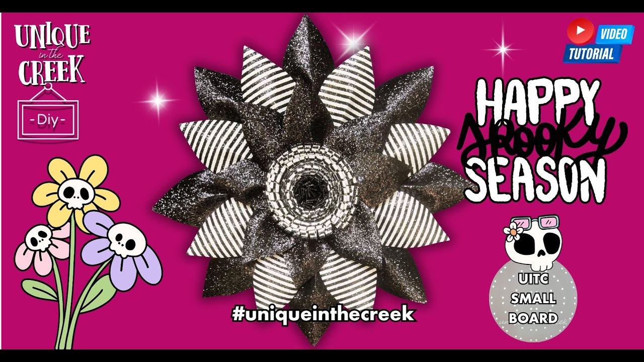 DIY Pleather Flower Magic - Petals & Center Revealed TEMPLATE IN DESCRIPTION #wreathmaking #diy