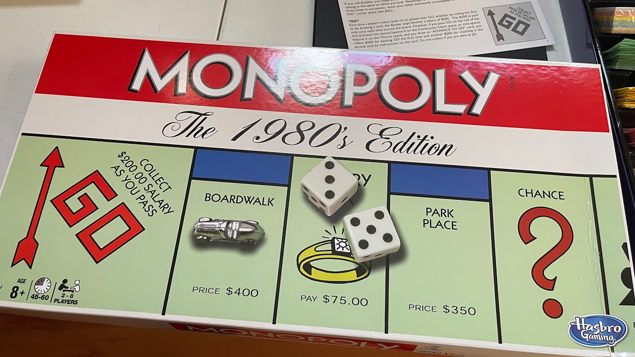 Original New Monopoly Board 1980’s