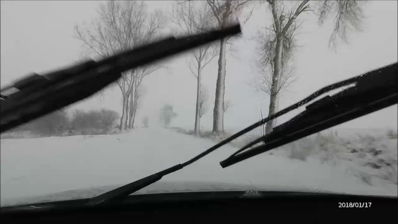 Winter driving in snowy Poland with ancient, dark Slavic music.