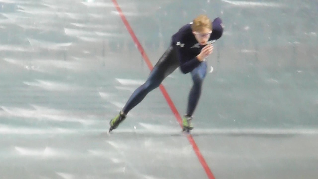 Jordan Stolz Warming-up Scene.ISU  world cup speedskating.2024/11/23 Nagano W wave.