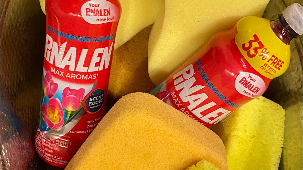 Pinalen Floral X2 Full Bottles Sponge Squeezing w/ 6 sponges.. ASMR...Cleaner Only.. Join me & RELAX