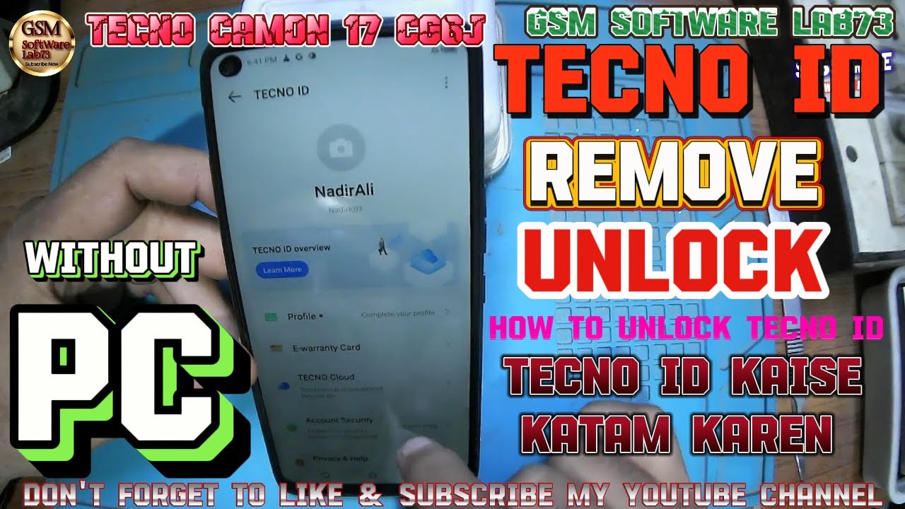 Tecno ID Unlock|how to remove Tecno id without pc|Tecno Camon 17 CG6J Tecno id remove.